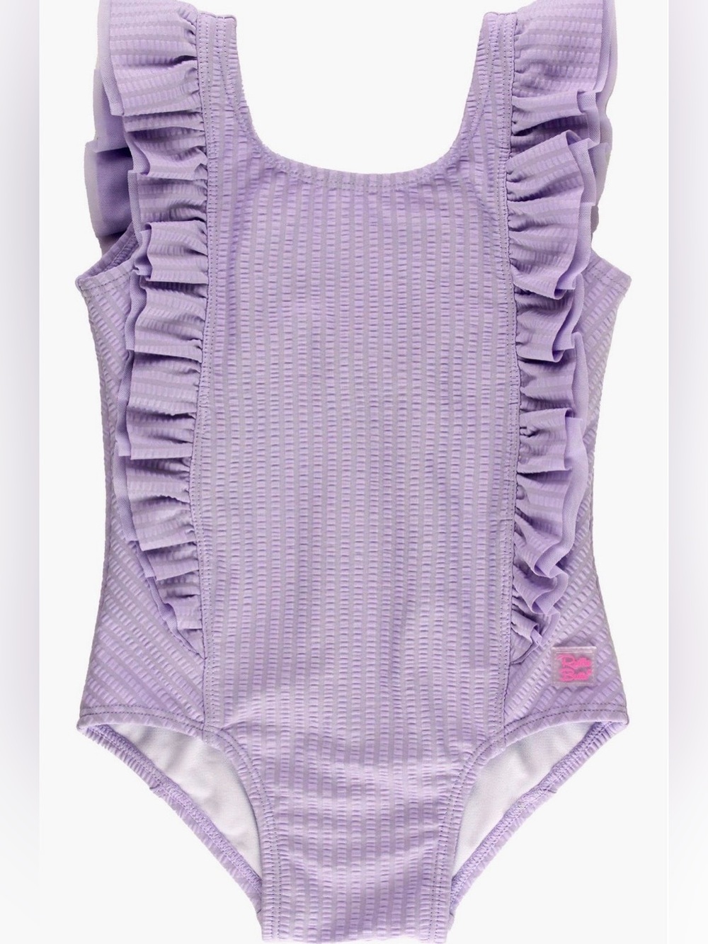 RUFFLE BUTTS Lavender Seersucker One-Piece Swimsuit
